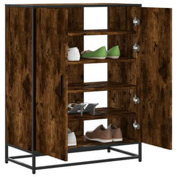 Vidaxl Ormarić za cipele dimljeni hrast 75x38x97,5 cm