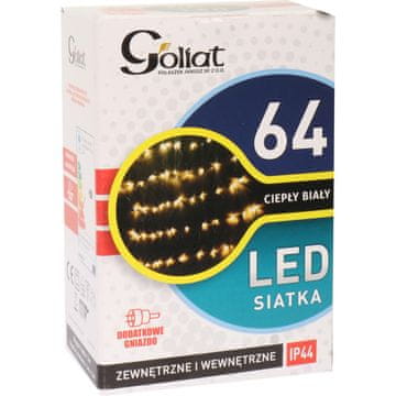 Led svjetlosna mreža 1x1M otporna na vremenske uvjete s dodatnom utičnicom - boja toplo bijela