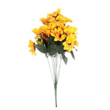 Buket od 18 suncokreta s dodacima, 42 cm, žuta boja