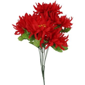 Buket od 7 resastih krizantema 40 cm, crvene boje