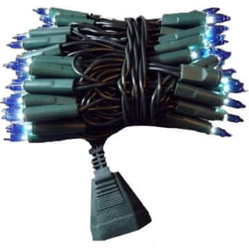 Plave božićne lampice 100L s dodatnom utičnicom i zelenim kablom 220V-240V 6.5m