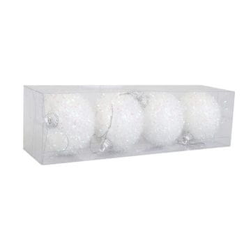 Set od 4 pjenastih kuglica s opalescentnim dlačicama, 6 cm