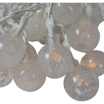 Bijele LED kuglice, na baterije, 20 komada, za unutarnju upotrebu
