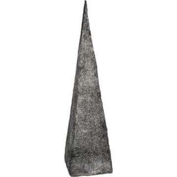 Crno-srebrna stožasta jelica od sizala 40 cm