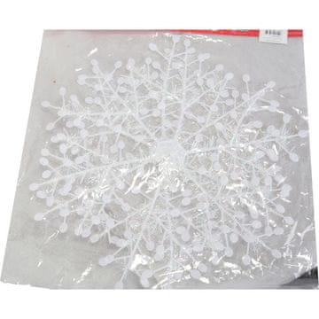 Velika božićna snježna pahuljica na sklapanje, bijela, opalescentna, 38 cm