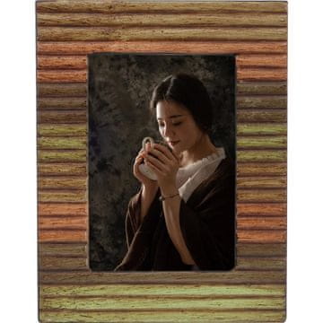 Keramički zeleni i narančasti stojeći okvir za fotografije