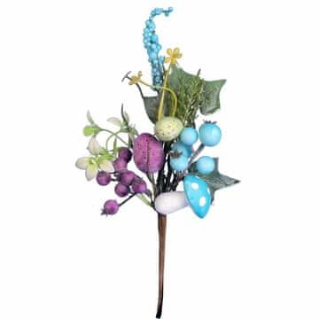 Uskrsna grančica s jajetom, plava, 26 cm