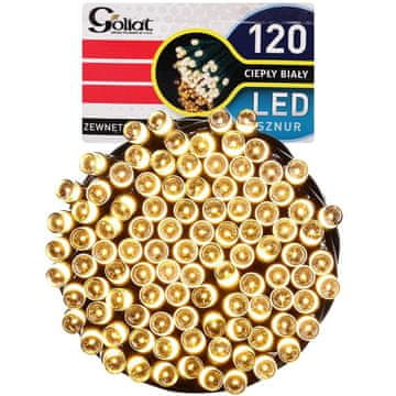 Lampki choinkowe 120 LED za unutarnju upotrebu, topla bijela