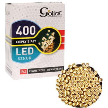 Lanac vanjskih božićnih lampica 400 LED topla bijela IP44, duljina 19,95 m