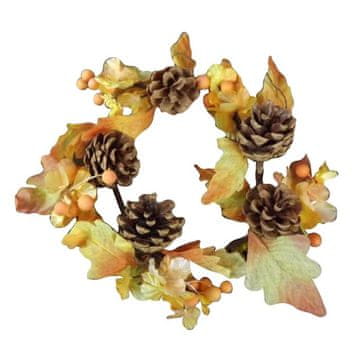 Jesienno-bozicni vijenac s borovim češerima i kuglicama, promjer 10/20 cm