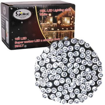 Božićne lampice 100 LED FLASH, unutarnje, hladno bijelo