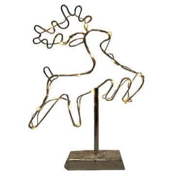 Metalni sob s 20 toplo bijelih LED lampica na baterije, 25x40 cm