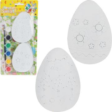 Kreativni set za bojanje uskrsnih jaja - 4 komada, pastelne boje, kist
