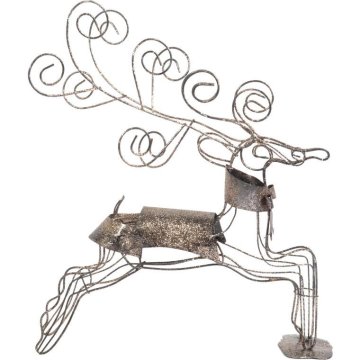 Renifer ažurni ukrasna figurica, metaloplastika, 36 cm, smeđa