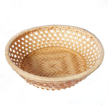 Okrugla košara za kruh od bambusa, 20 cm, bež boja