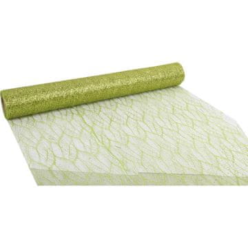 Zelena organza s brokatnim otiskom 0,50 x 10 m