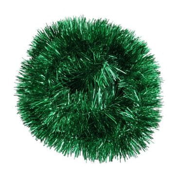 Zeleni božićni lanac od metalizirane folije, fi 7 cm, duljina 2 m.