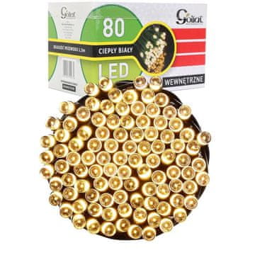 Lampki choinkowe 80 LED RING toplo bijela