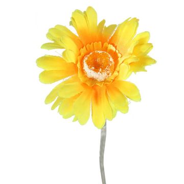 Ukrasna gerbera žuta 55 cm - umjetni cvijet prirodne veličine