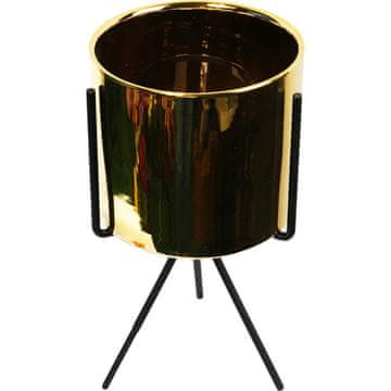 Zlatna keramička zaštita na metalnom tronošcu 27 cm