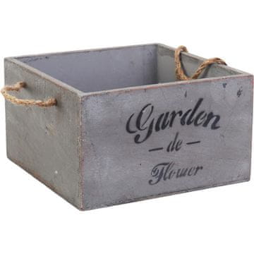 Srednja drvena ukrasna posuda za cvijeće Garden u vintage stilu s ručkama