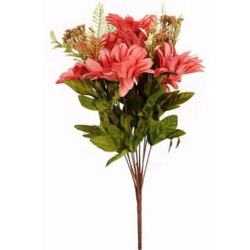 Buket od 11 gerbera s dodacima, ružičasta boja