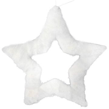 Bijela dekorativna vješalica zvijezda 40 cm