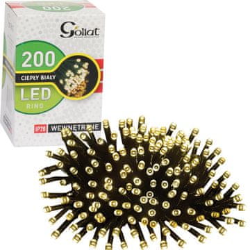 Božićne lampice 200 LED sa štedljivim diodama, topla bijela, unutarnje, u krugu, u skladu s EU normama
