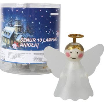Božićne lampice 10 led anđeli na vrpci