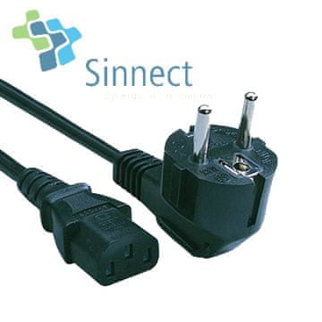 Sinnect napojni kabel 220V EURO 1,5 m, kutni (17.101)