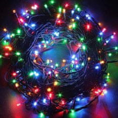 Netscroll Višebojna LED svjetlosna lančana dekoracija 20 m, višebojne lampice 20 m, vodootporna, za unutarnju i vanjsku upotrebu, energetski učinkovita, dugotrajna, 20mL