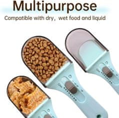 Netscroll Nastavljivi komplet mjernih žlica, 2-dijelni, s oznakama, za suhe i tekuće sastojke, Cups.