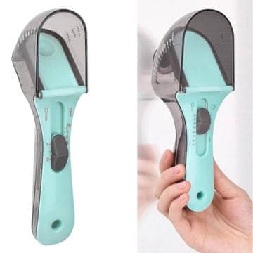 Netscroll Nastavljivi komplet mjernih žlica, 2-dijelni, s oznakama, za suhe i tekuće sastojke, Cups.