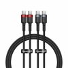 USB C-C kabel 1m 100W 20V 5A Cafule pleteni 2 kom crni