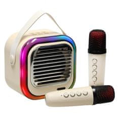 MG Sing Set V2 Bluetooth Karaoke mikrofoni + zvučnik, bež