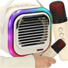 MG Sing Set V2 Bluetooth Karaoke mikrofoni + zvučnik, bež