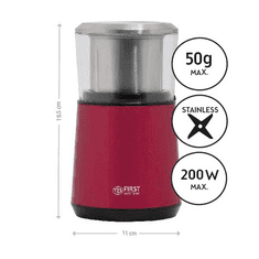 First Austria Prva brusilica za kavu, 200w, crvena