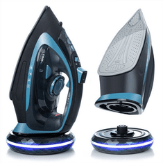 First Austria Iron bežična parka s prvom keramičkom pločom, crno-plava, 20 g/min., 2400W