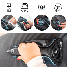 First Austria Iron bežična parka s prvom keramičkom pločom, crno-plava, 20 g/min., 2400W