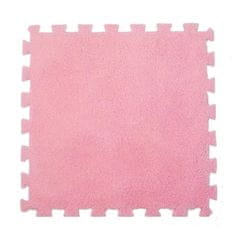 HOME & MARKER® Mekane puzzle podne pločice 30×30 cm, protuklizne i udobne prostirke (10 kom) | FLUFFTILE, roza