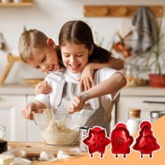 HOME & MARKER® Božićni mini pekač za pite 3 kom kalupi za rukavicu, drvce i pahulju | JOYPIE