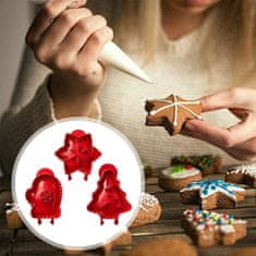 HOME & MARKER® Božićni mini pekač za pite 3 kom kalupi za rukavicu, drvce i pahulju | JOYPIE