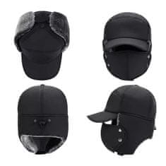 VIVVA® Topla zimska kapa s maskom za usta, termo, vodootporna kapa, protiv vjetra i snijega, unisex | BOMBERKO