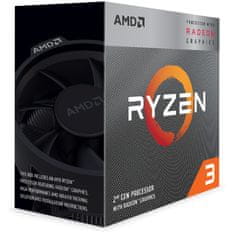 AMD AM4 Ryzen 3 Box 4 Core 3200G 3.6 GHz MAX Boost 4.0 GHz 4MB Cache 65W Radeon Vega 8 grafika s Wraith Stealth hladnjakom 12nm