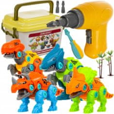 Kruzzel Dinosauri Konstruktivni set s odvijačem baterije 85kos