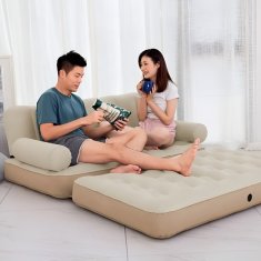 HOME & MARKER® Napuhavajući kauč na sklapanje, višenamjenski zračni ležaj za kampiranje i dom | SOFLINKA
