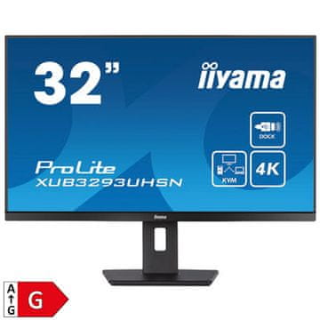 iiyama ProLite XUB3293UHSN-B5 80cm (31,5") UHD 4K IPS HDMI/DP/USB-C dock KVM zvučnici monitor
