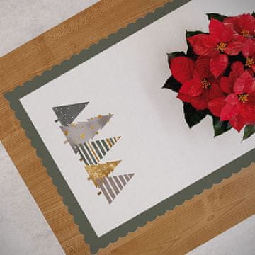 Pastelna božićna drvca Vodootporni višebojni božićni trkač za stol 50x100 cm
