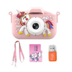 MG X500 Unicorn dječja kamera + 32GB kartica, ružičasta