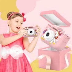 MG X500 Unicorn dječja kamera + 32GB kartica, ružičasta